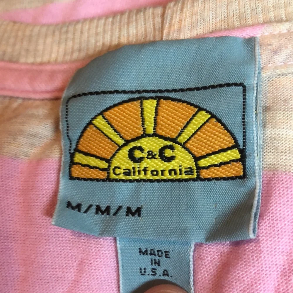 C & C California Women’s Striped Pocket T-shirt - Picture 5 of 5